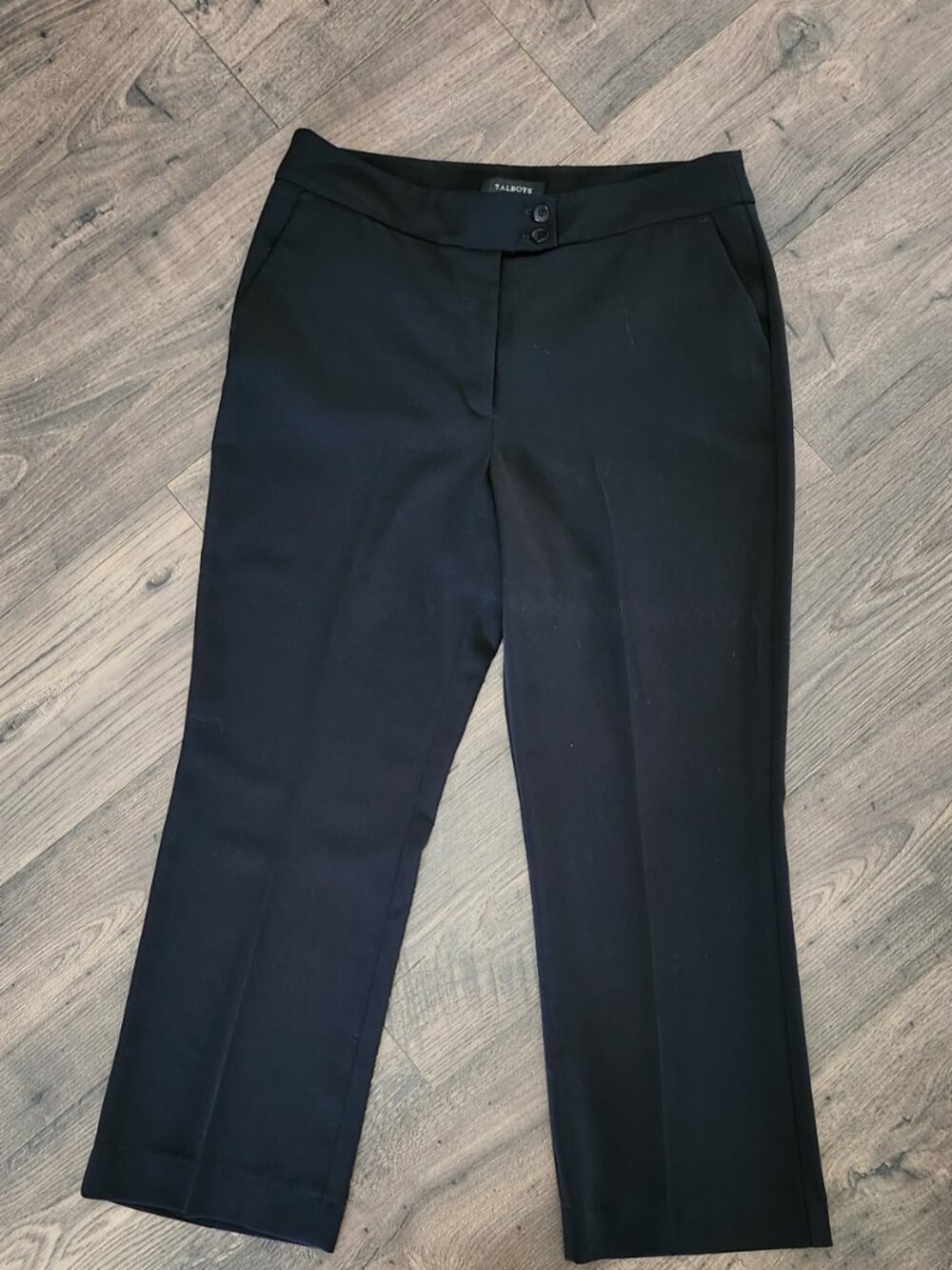 Talbots Black Straight Leg Dress Pant 12 Petite